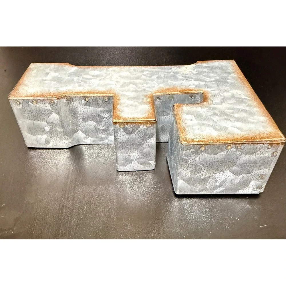 Hobby Lobby Galvanized Metal Wall Letter F Small Silver Industrial Rustic